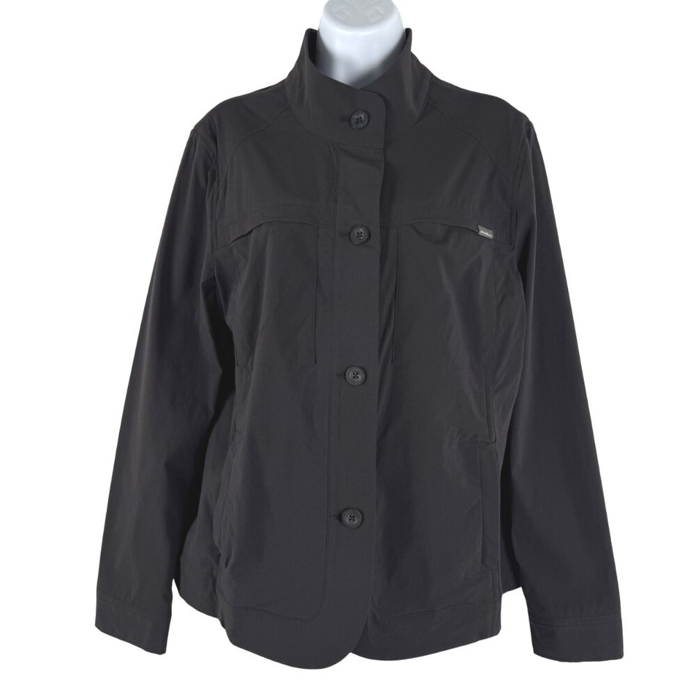 Eddie Bauer Travex Voyager Jacket Womens Size 16 Black‎  NWT CJ-1988